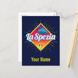 La Spezia Liguria Italien Retro Cruise Frakt Vinta Helg Vykort