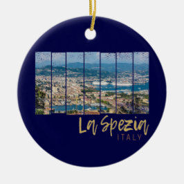 La Spezia Liguria Italien Vintage Souvenir Julgransprydnad Keramik