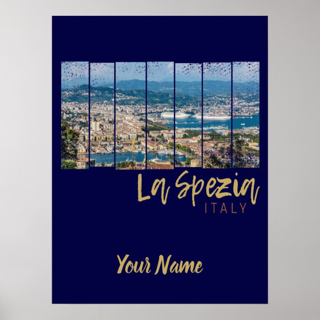 La Spezia Liguria Italien Vintage Souvenir Poster (Framsidan)
