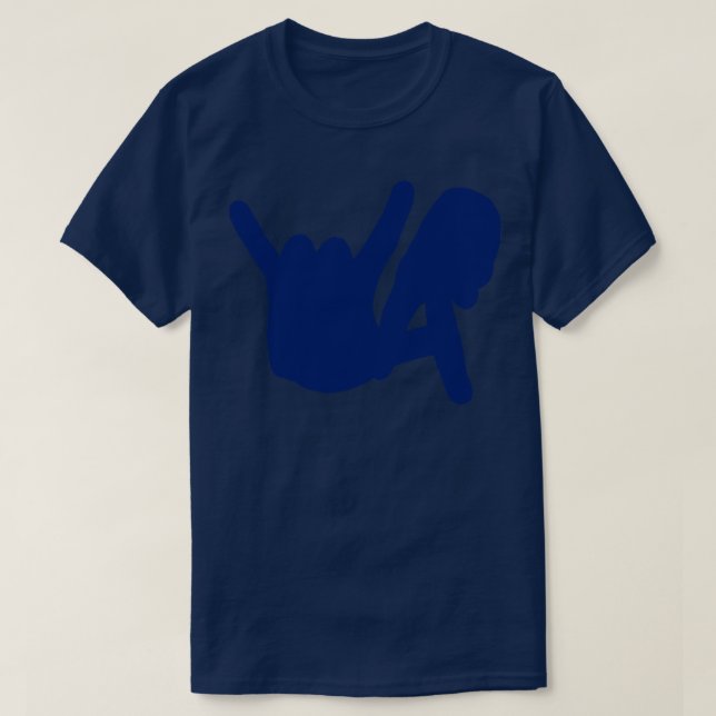 LA Sten Händer Silhouette Blue TShirt T Shirt (Design framsida)