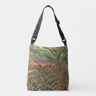 La Strada 1 Vild Grönt Guld Abstrakt Tote Bag Axelväska