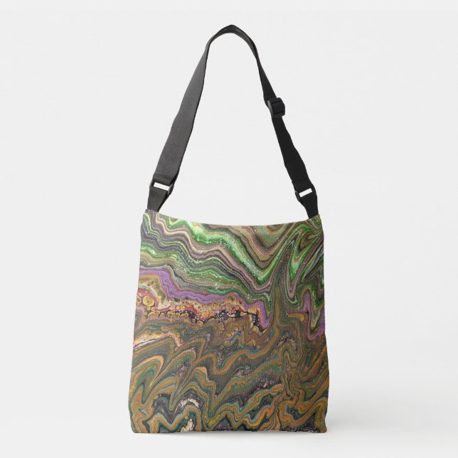 La Strada 1 Vild Grönt Guld Abstrakt Tote Bag Axelväska (Framsida)
