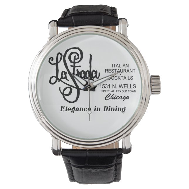 La Strada Restaurant, Old Town, Chicago, IL Armbandsur (Framsida)