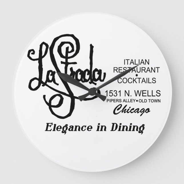 La Strada Restaurant, Old Town, Chicago, IL Stor Klocka (Framsida)