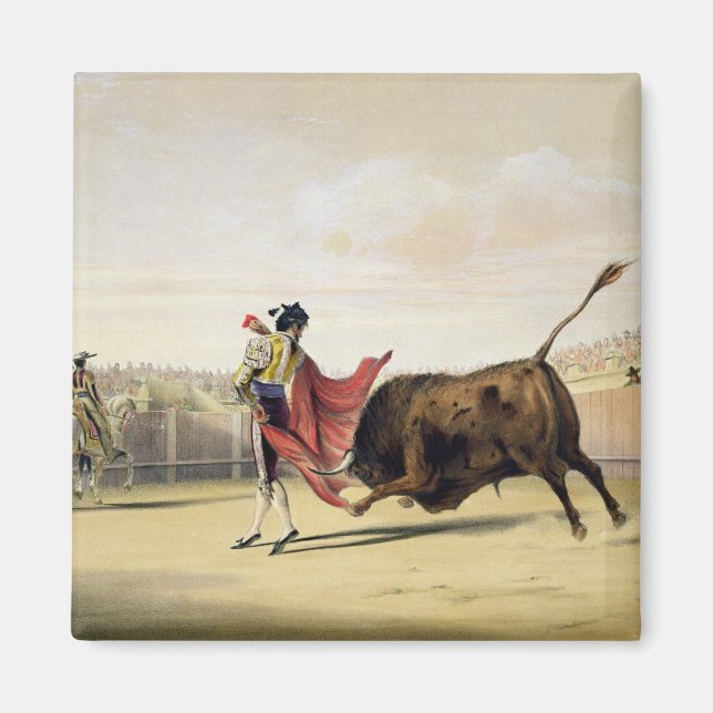 La Suerte de la Capa, 1865 (färg litho) Magnet (Framsidan)
