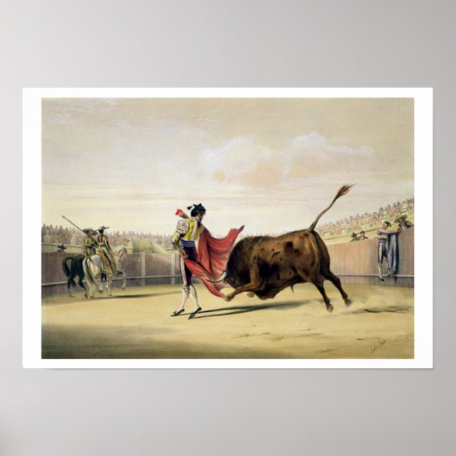 La Suerte de la Capa, 1865 (färg litho) Poster (Framsidan)