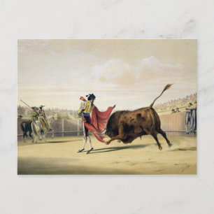 La Suerte de la Capa, 1865 (färg litho) Vykort