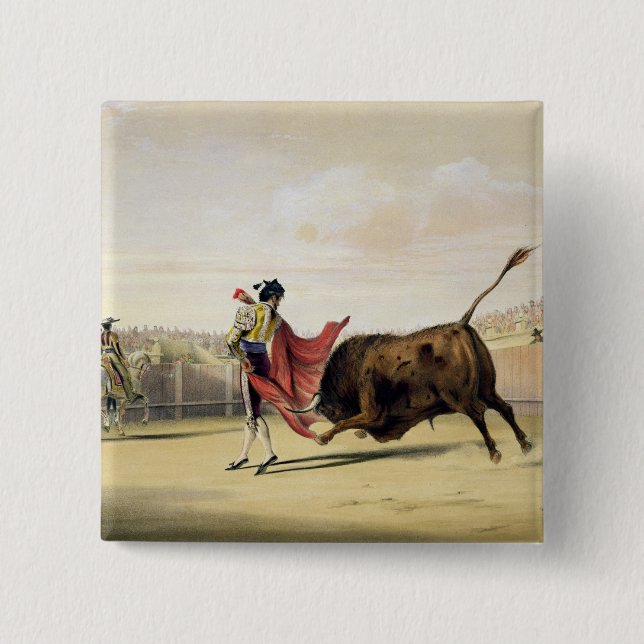 La Suerte de la Capa, 1865 (färglithoen) Knapp (Framsida)