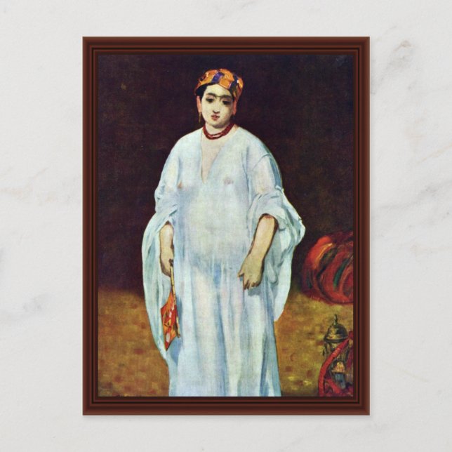 La Sultans by Manet Edouard Vykort (Framsida)