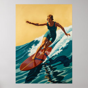 LA SURFEUSE (Surfer) Poster