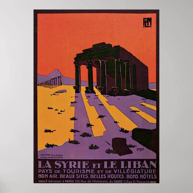 La Syrie et et le liban Palmyre Poster (Framsidan)