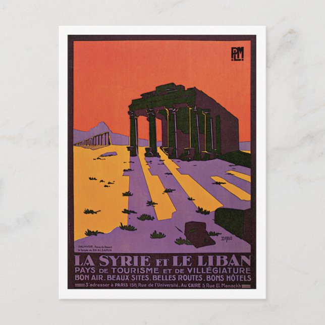 La Syrie Et Le Liban Palmyre Vykort (Framsida)