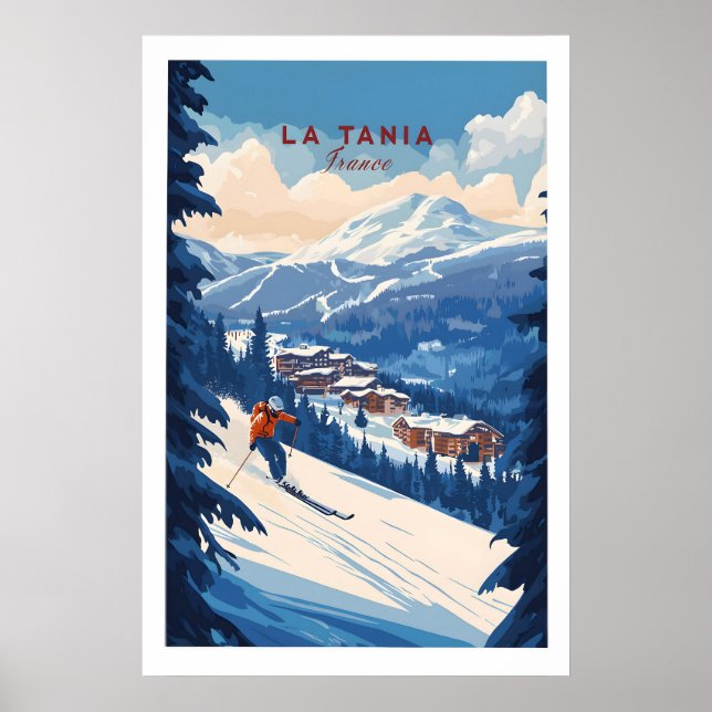 La Tania Ski Print 1 Poster (Framsidan)