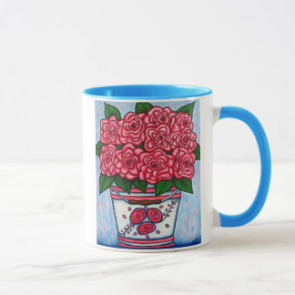 La tävlar den rosa kaffemuggen för en mugg