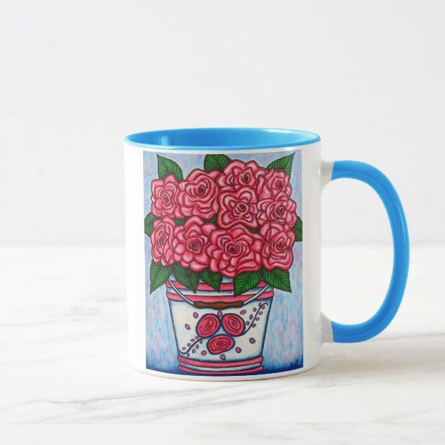 La tävlar den rosa kaffemuggen för en mugg (Höger)