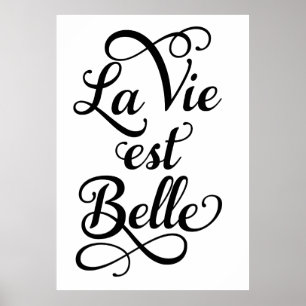 la tävlar est-bellen, liv är det härliga fransk poster