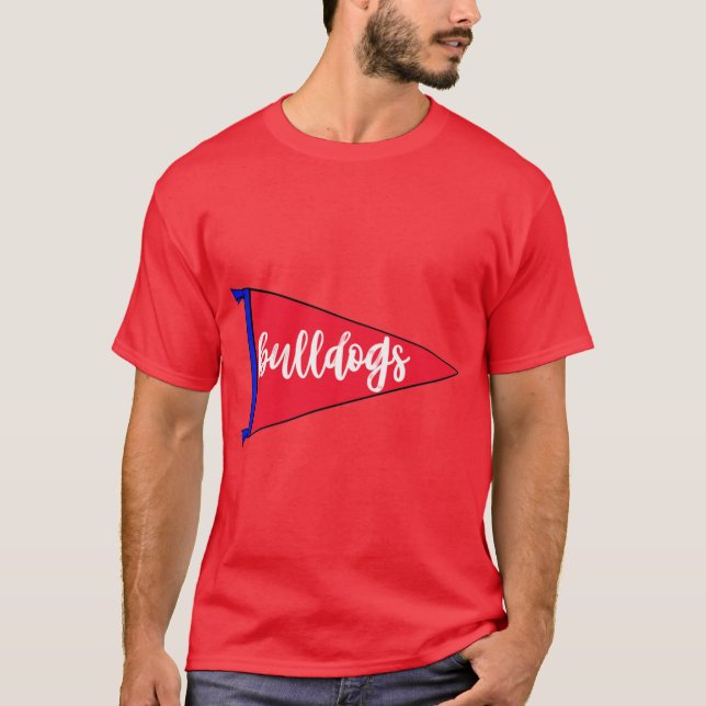 LA Tech Bulldogs Pennant T Shirt (Framsida)