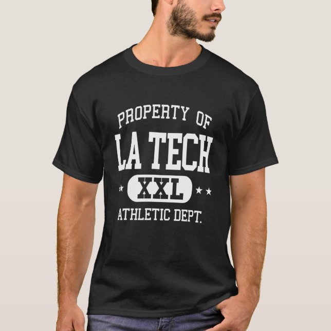LA Tech Retro Athletic Egendom Dept 1 T Shirt (Framsida)