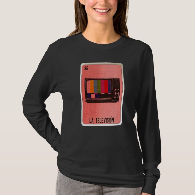 La Television Mexican Slang Lottery Bingo Cards   T Shirt (Framsida)