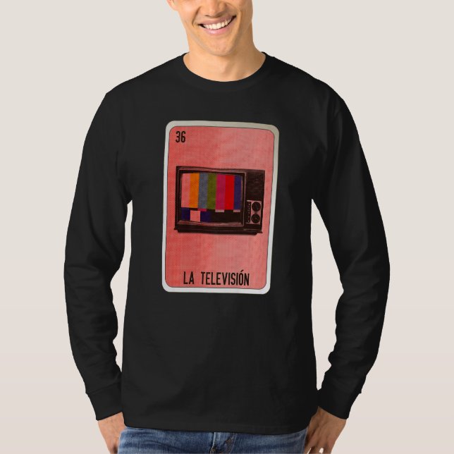 La Television Mexican Slang Lottery Bingo Cards   T Shirt (Framsida)