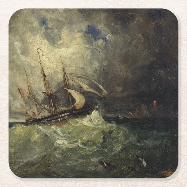 La Tempête - Félix Ziem Underlägg Papper Kvadrat (Framsidan)
