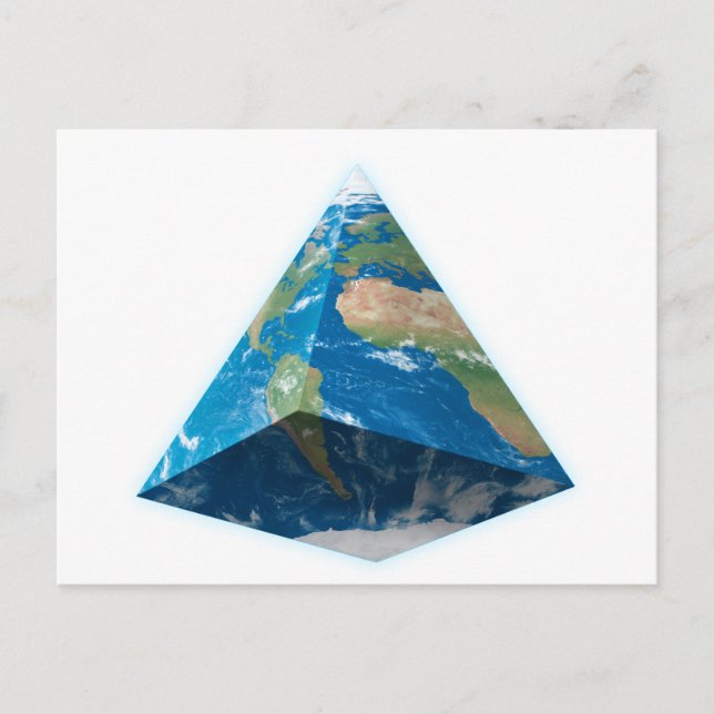 La Terre n'est pas plate mais Pyramidale Vykort (Framsida)
