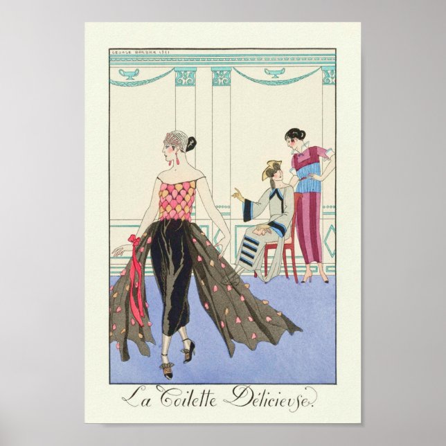 La Toilette Délicieuse (1922) av Barbier Poster (Framsidan)
