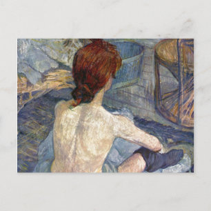 La Toilette Rousse - Toulouse-Lautrec Painting Vykort