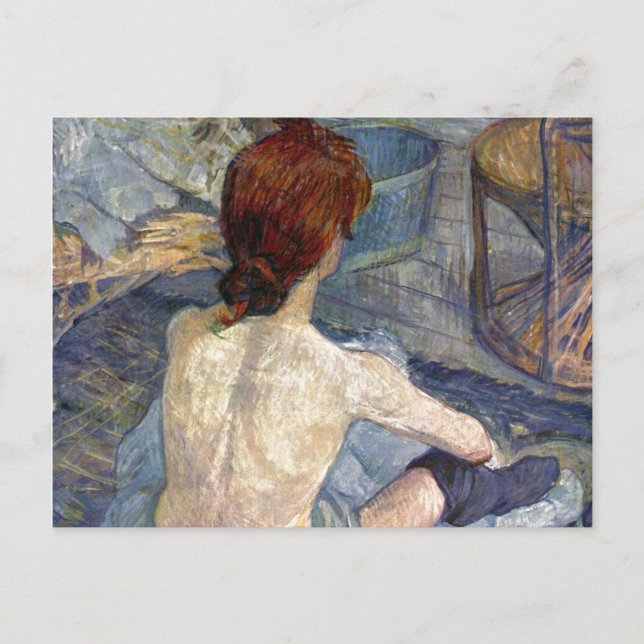La Toilette Rousse - Toulouse-Lautrec Painting Vykort (Framsida)