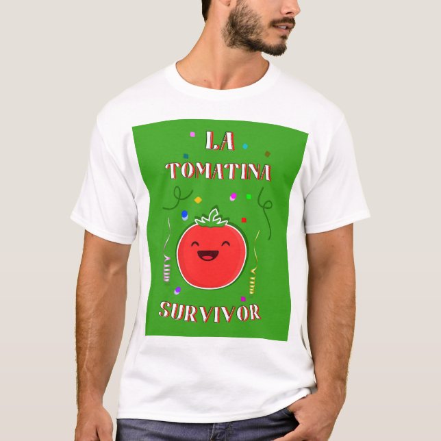 La Tomatina Bunol Firande Valencia, Spanien T Shirt (Framsida)