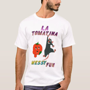 La Tomatina Messy Roligt - Buñol Spain-gåva Valenc T Shirt