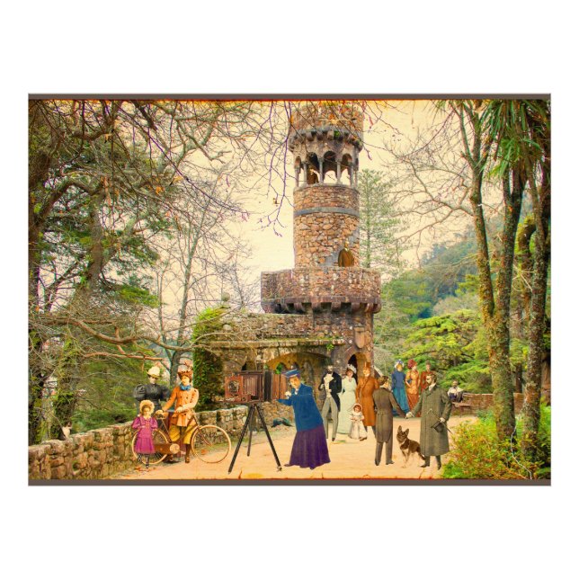 La torre de la Quinta da Regaleira (Portugal) Fototryck (Framsidan)