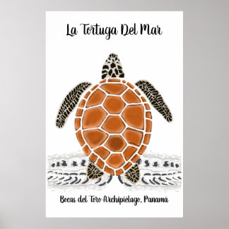 La tortuga Del Mar - Poster av havssköldpaddan