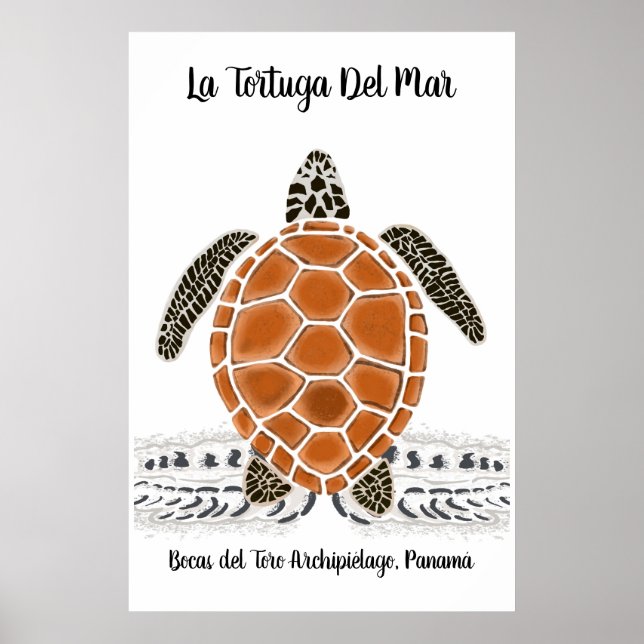 La tortuga Del Mar - Poster av havssköldpaddan (Framsidan)