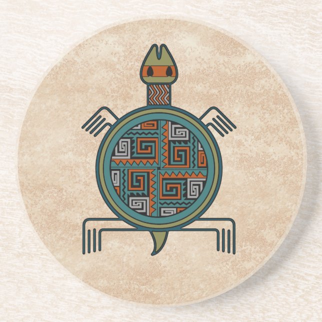 La Tortuga - sköldpadda Underlägg Sandsten (Framsidan)