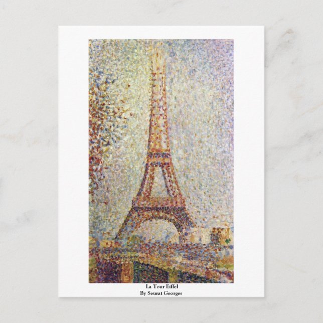 La Tour Eiffel av Seurat Georges Vykort (Framsida)