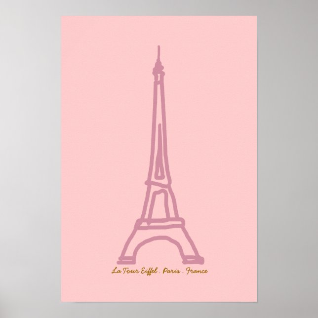 La Tour Eiffel Frankrike Paris Poster (Framsidan)