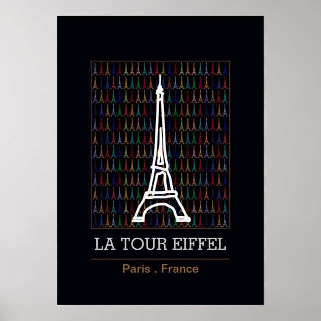 La Tour Eiffel/fransk decor Poster (Framsidan)