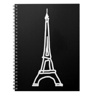 la Touri Eiffel Anteckningsbok Med Spiral