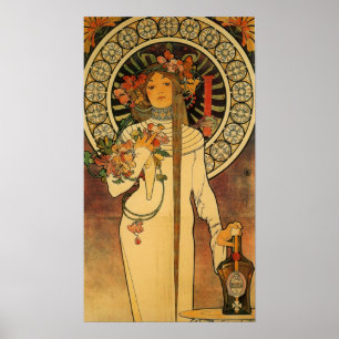 La Trappistine från Alfons Mucha - Art nouveau Poster