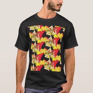 La Trinacria—3 legged symbol för Siciliens Vuxe T Shirt