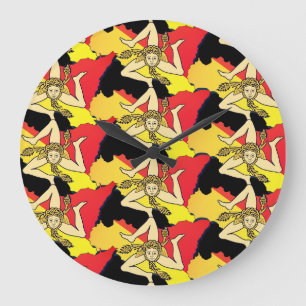 La Trinacria Clock Stor Klocka