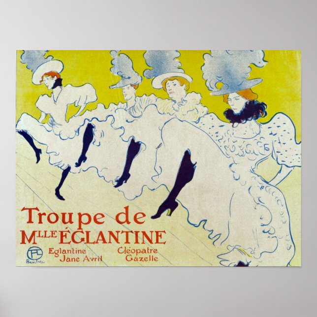 la troup de mlle Elegant poster 1895 av Lautrec (Framsidan)
