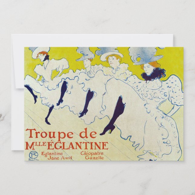 La Troupe de Mlle Eglantine av Toulouse Lautrec (Framsida)