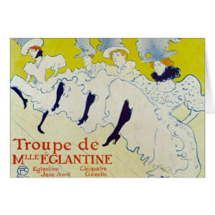 La Troupe de Mlle Eglantine av Toulouse Lautrec Hälsningskort