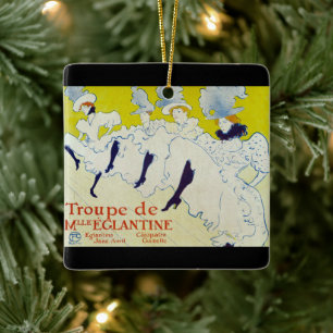 La Troupe de Mlle Eglantine av Toulouse Lautrec Julgransprydnad Keramik
