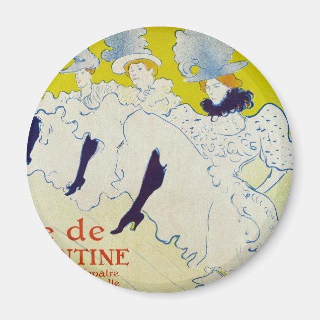La Troupe de Mlle Eglantine av Toulouse Lautrec Magnet (Framsidan)