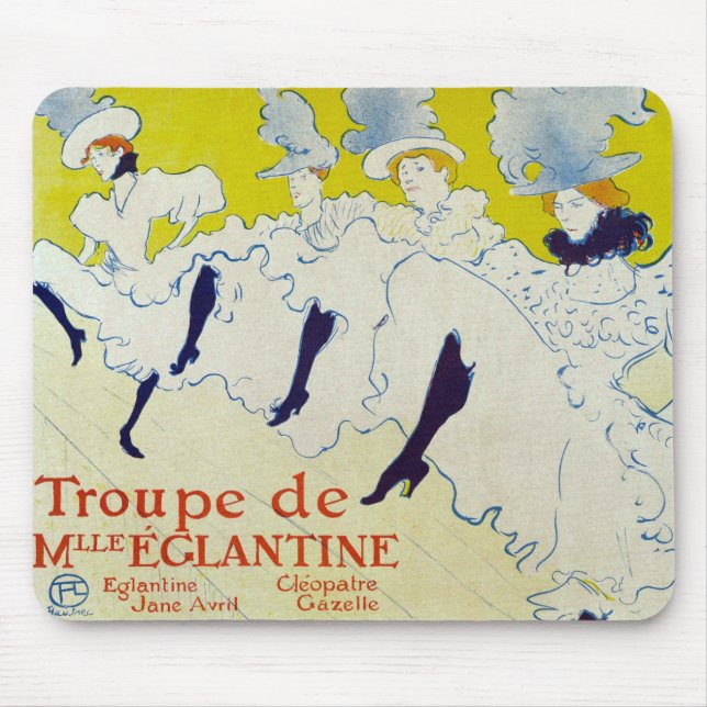 La Troupe de Mlle Eglantine av Toulouse Lautrec Musmatta (Framsidan)