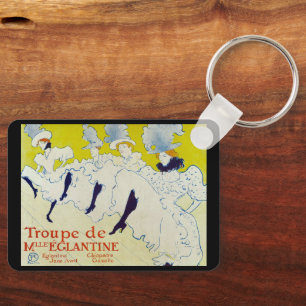 La Troupe de Mlle Eglantine av Toulouse Lautrec Nyckelring