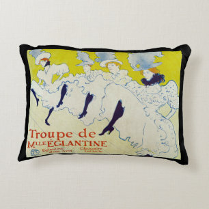 La Troupe de Mlle Eglantine av Toulouse Lautrec Prydnadskudde